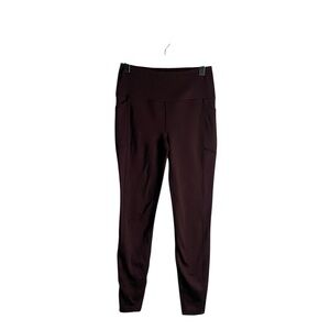 Spyder Active Women's Burgundy High Waisted Performance Wear Leggings